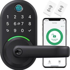 Smart Door Handle Lock with Keypad: Yamiry Fingerprint Smart Knob NEW